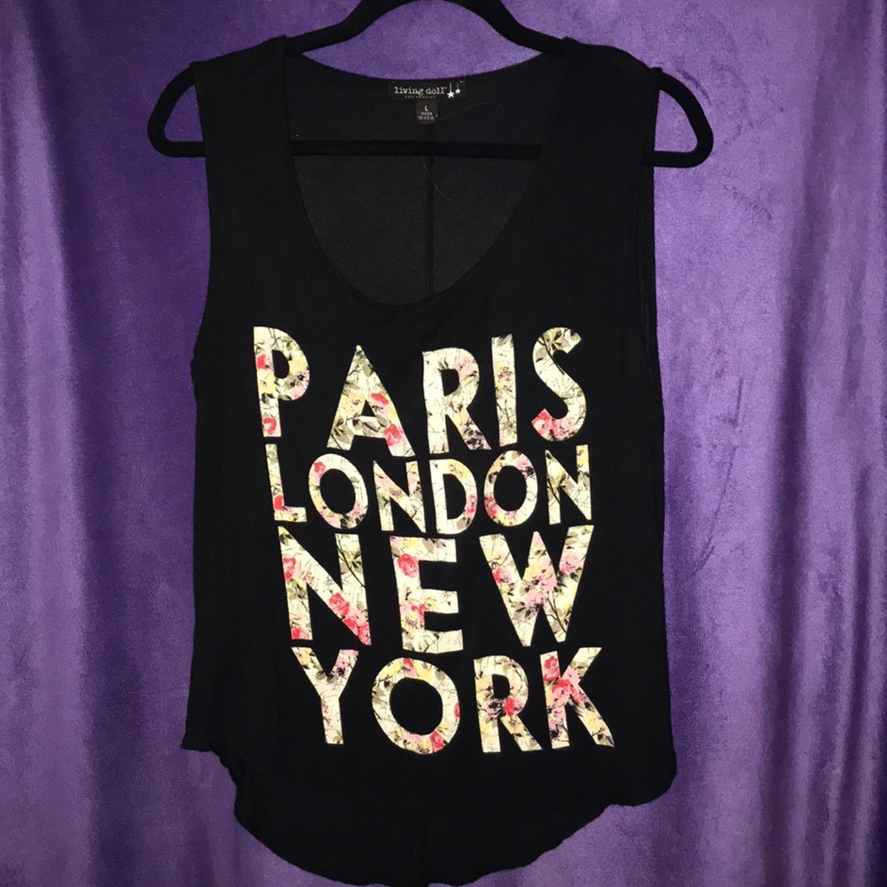 Paris, London, New York tank top